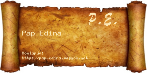 Pap Edina névjegykártya